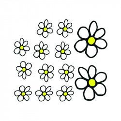 Autocollant Flowers -...