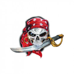 Sticker Pirate Skull - 11x9cm